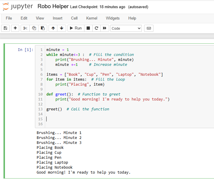 Code - Robo Helper